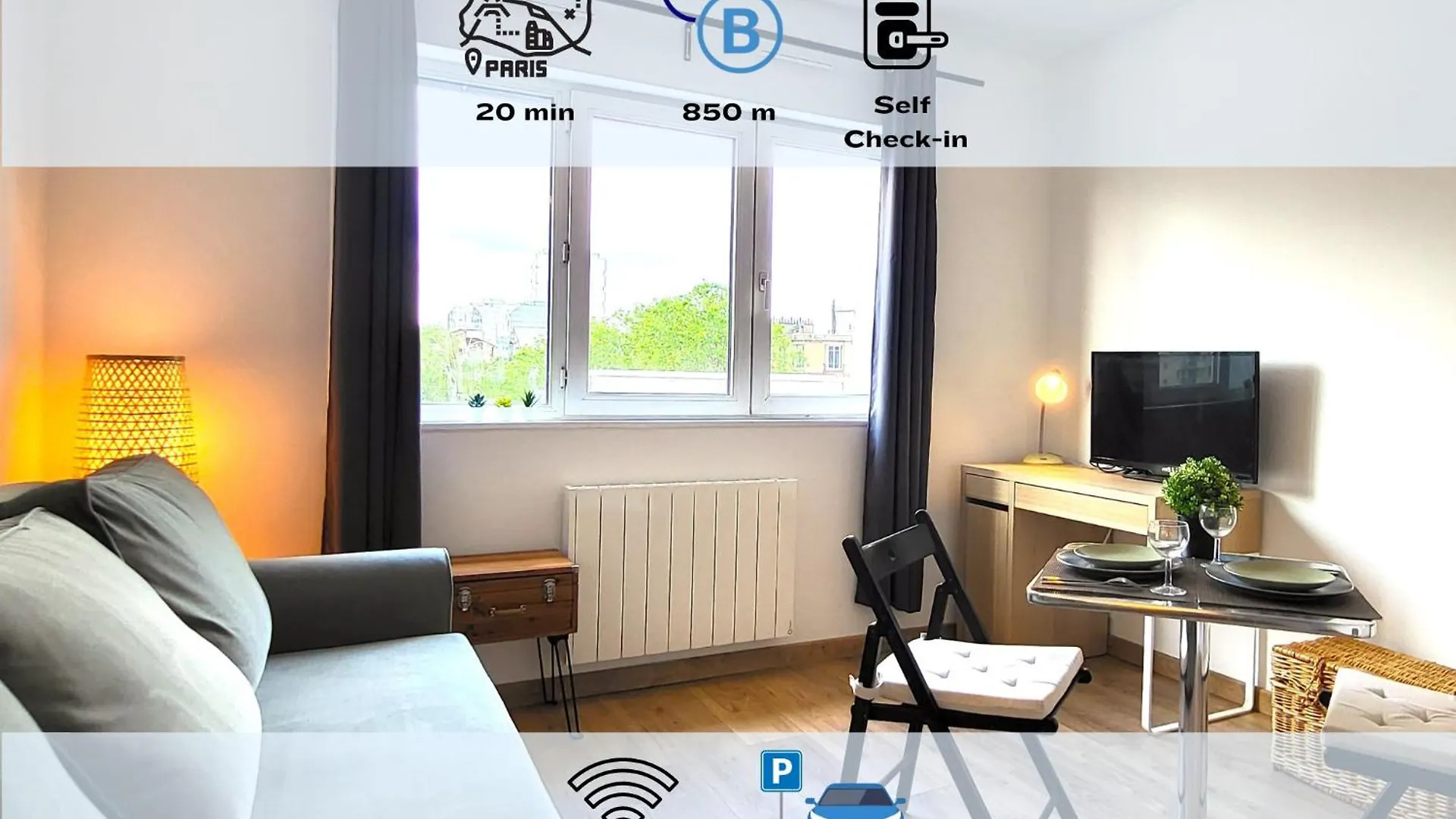 Sauge Magnifique Studio, Rer B A 850M, Parking contacts